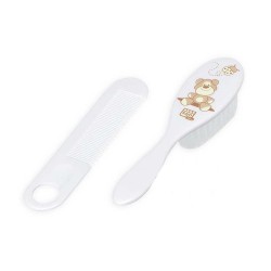 Cepillo y peine Osito beige