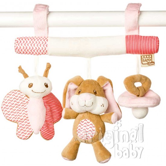 Sonajero pequeños amigos Conejito rosa|Originalbaby Sonajero pequeños amigos Conejito rosa