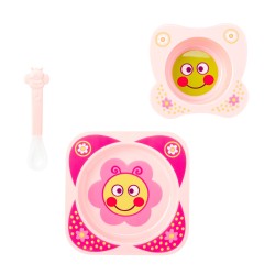 Nueva Vajilla 4piezas para Microondas Fun Rosa