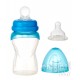 Biberón de silicona con cuchara Azul|Originalbaby Biberón de silicona con cuchara Azul