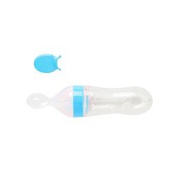 Blue measuring spoon