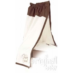 Mini Crib canopy of wood scissors chocolate
