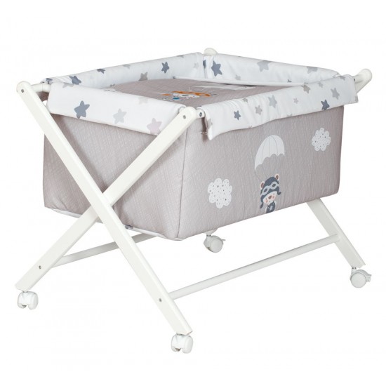 Minicuna madera tijera serie 38 Paracaidas|Originalbaby Minicuna madera tijera serie 38 Paracaidas