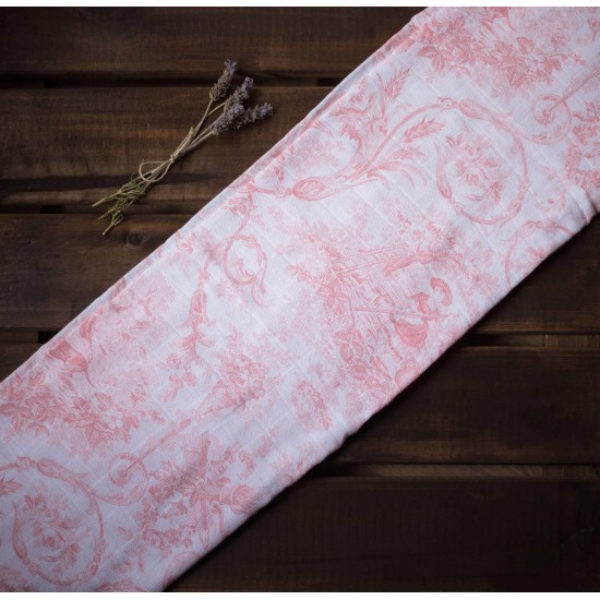 Inocente absceso cuenco Muselina para bebé Toile de Jouy color Rosa - Original Baby