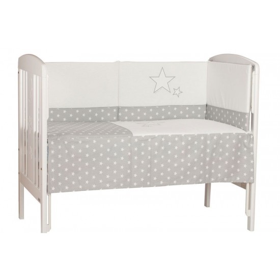 Edredón y protector de cuna 60 x 120 Estrellas Gris|Originalbaby Edredón y protector de cuna 60 x 120 Estrellas Gris