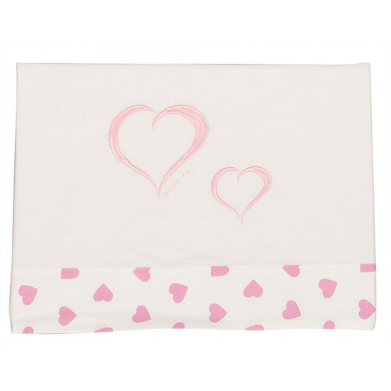 Juego de sábanas de cuna Corazones rosa|Originalbaby Juego de sábanas de cuna Corazones rosa