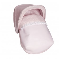 Saco para el grupo 0 Topos Rosa (capota regalo)