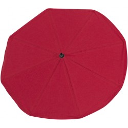 Red umbrella chair with UV filter