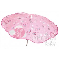 Baby pink umbrella funeral