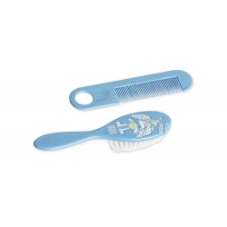 Comb brush cylinder Transparent blue Saro