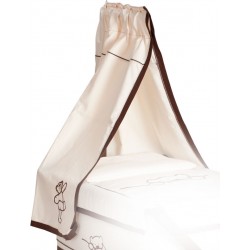 Mini Crib canopy of wood scissors chocolate