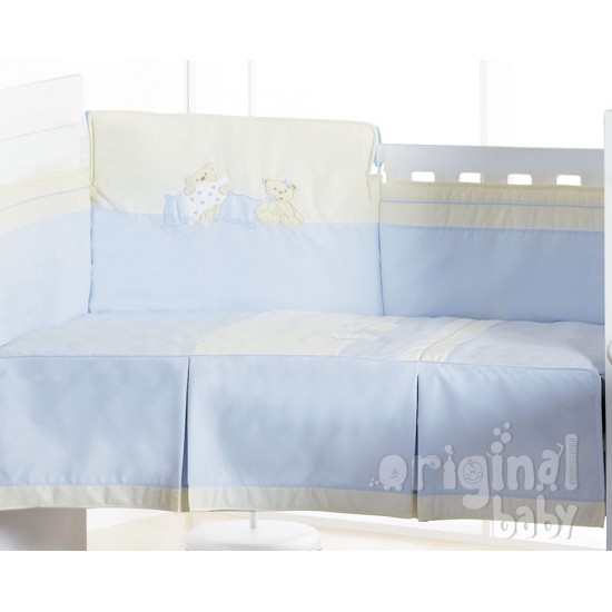 Protector de cuna 70 x 140, modelo Bebo Celeste 019 oferton!!! últimas unidades!!!|Originalbaby Protector de cuna 70 x 140, modelo Bebo Celeste 019 oferton!!! últimas unidades!!!
