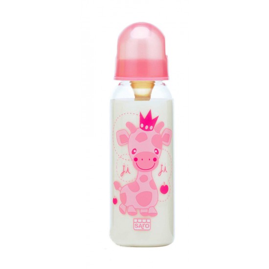 Biberón Saro color rosa 250 ml|Originalbaby Biberón Saro color rosa 250 ml