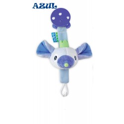 Cadenita portachupete peluche  Saro Azul