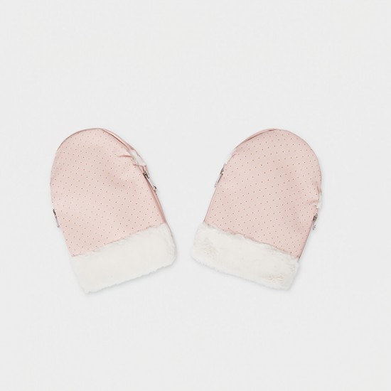 Pink Polka Dot Mittens