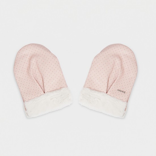 Pink Polka Dot Mittens