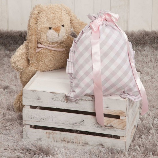 Bolsa Merienda Cuadros rosa|Originalbaby Bolsa Merienda Cuadros rosa