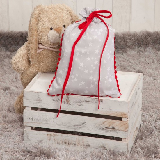 Bolsa Merienda Estrellas Gris rojo|Originalbaby Bolsa Merienda Estrellas Gris rojo