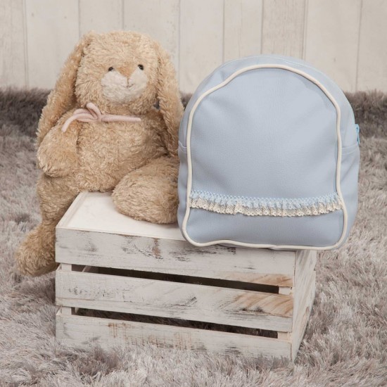 Mochila Guarderia poli piel celeste|Originalbaby Mochila Guarderia poli piel celeste