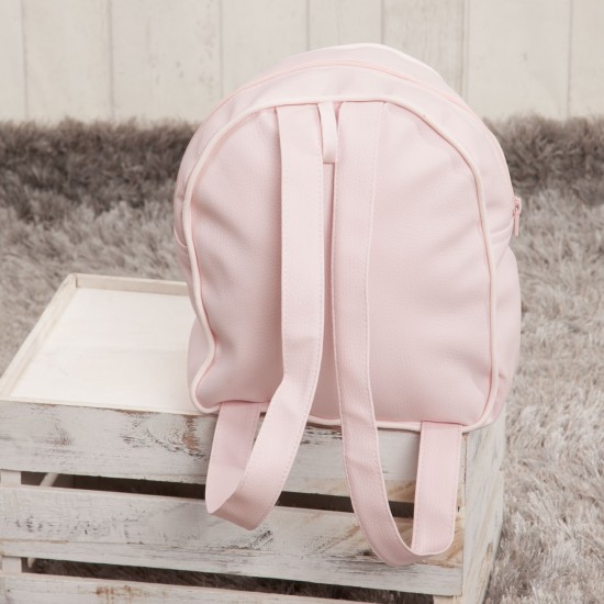 Mochila Guarderia poli piel rosa