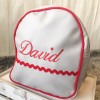 Mochila Guarderia poli piel Gris rojo