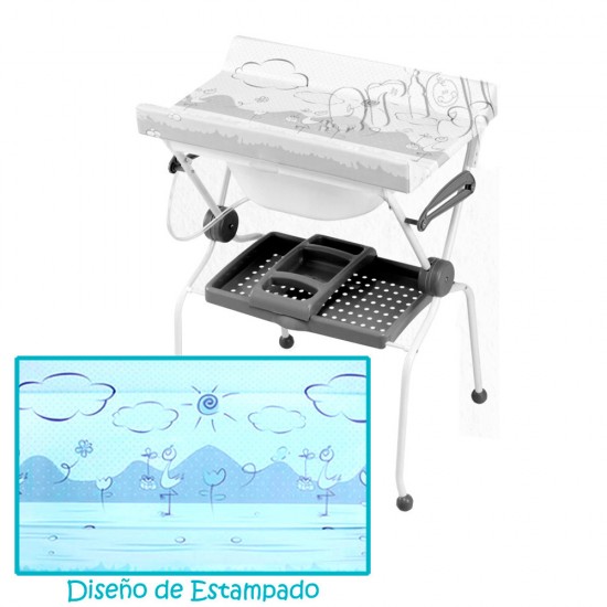 Bañera de bebé plegable bidé modelo cigüeña azul|Originalbaby Bañera de bebé plegable bidé modelo cigüeña azul
