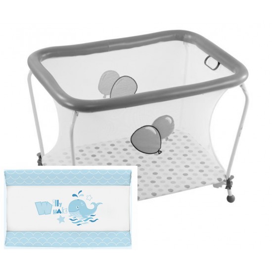 Parque rectangular Ballena Azul|Originalbaby Parque rectangular Ballena Azul