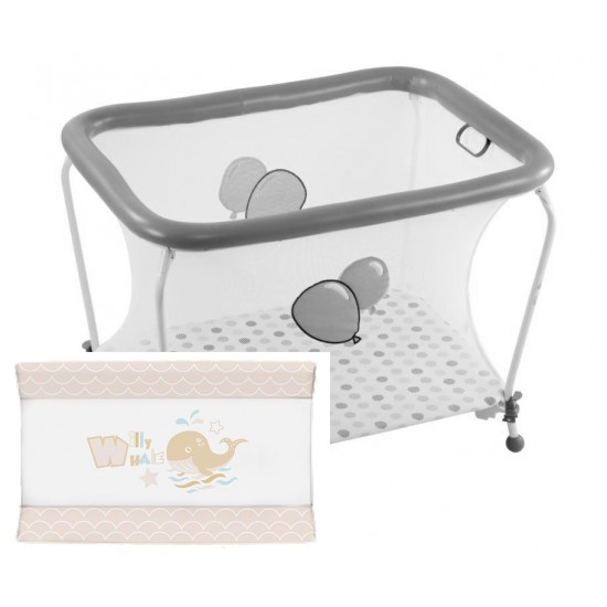Parque rectangular Ballena Beige|Originalbaby Parque rectangular Ballena Beige