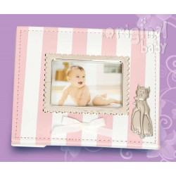 Imitation leather photo frame pink bambi