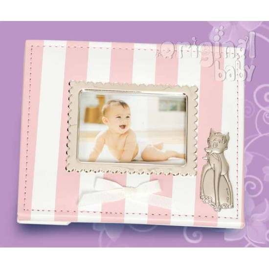 Marco de fotos simil piel bambi rosa|Originalbaby Marco de fotos simil piel bambi rosa