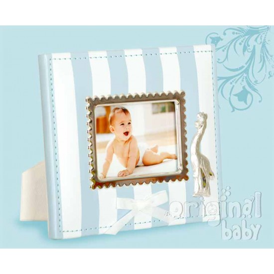 Marco de fotos simil piel jirafa celeste|Originalbaby Marco de fotos simil piel jirafa celeste