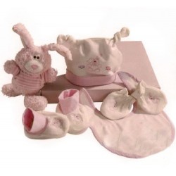 Set de regalo de 5 piezas recién nacido rosa