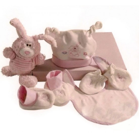 Set de regalo de 5 piezas recién nacido rosa|Originalbaby Set de regalo de 5 piezas recién nacido rosa