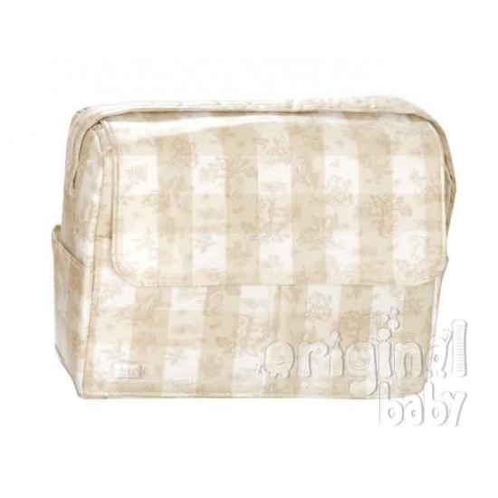 Bolso Plastificado Toile de jouy Beige|Originalbaby Bolso Plastificado Toile de jouy Beige
