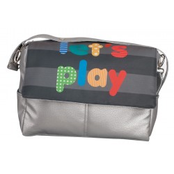 Leather bag Let's Play Azul