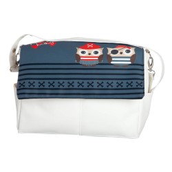 Gray leather bag Pirates