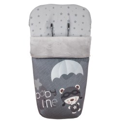 Saco para la silla de paseo  Paracaidista Gris, funda tejido polar