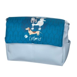 Bolso bebé polipiel Dogs Azul