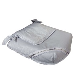 Colcha Bugaboo de capazo Bombón Gris