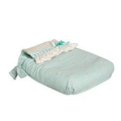 Carrycot coverlet Caricias Aquamarine