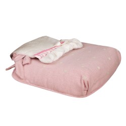 Colcha Bugaboo de capazo Caricias Rosa