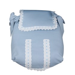 Colcha capazo coche Classic Azul